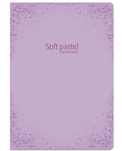 Тетрадка Lastva Soft Pastel - А5, 52 листа, широки редове, с 2 полета, асортимент - 5