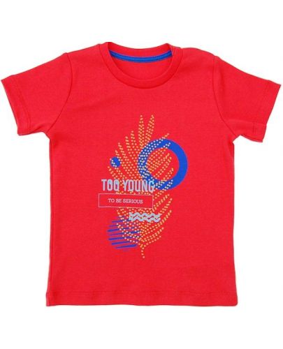 Тениска Zinc - Too young to be serious, червена, 68 cm - 1
