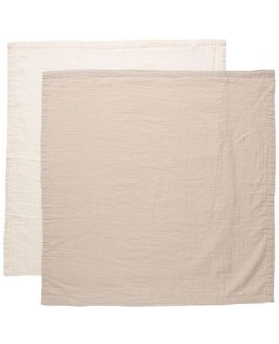 Тензухени пелени Bebe-Jou - Pure Cotton Sand, 70 х 70 cm, 2 броя - 1