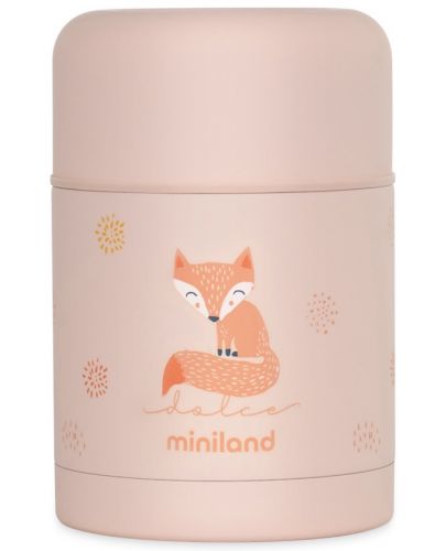 Термос за храна Miniland - Candy, 600 ml, розов - 1
