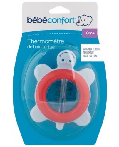 Термометър за вода Bebe Confort - Костенурка, червен - 2