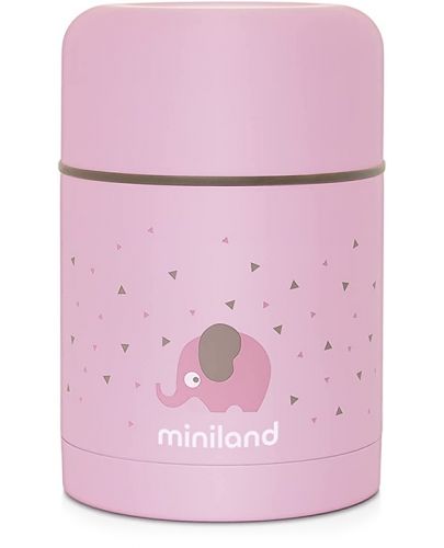 Термос за храна Miniland - Розов, 600 ml - 1