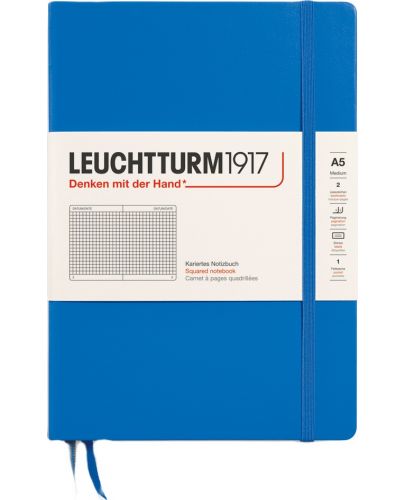 Тефтер Leuchtturm1917 New Colours - А5, страници на квадратчета, Sky - 1