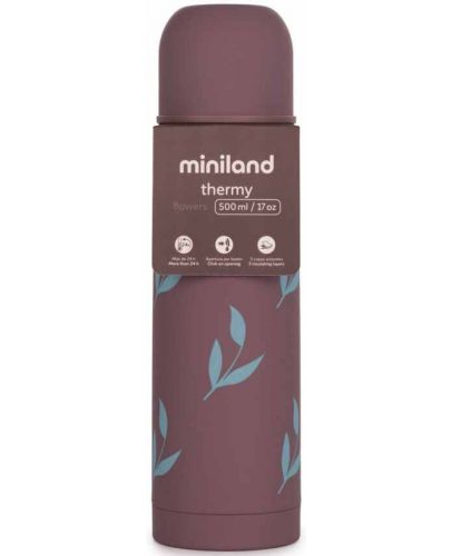 Термос Miniland - Terra, Flowers, 500 ml   - 4