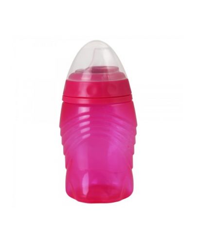 Тенировъчна чашка със стоп клапа Baby Nova - 300 ml, розова - 1