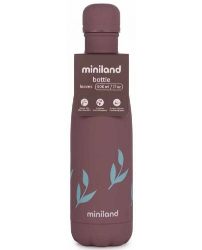 Термо бутилка Miniland - Terra, Flowers, 500 ml - 3