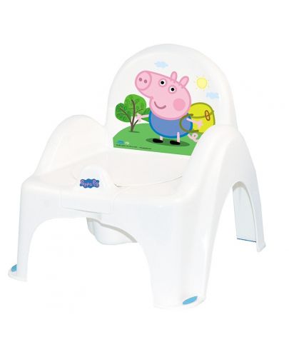 Tega Baby Бебешко гърне-столче Peppa Pig бяло+синьо - 1