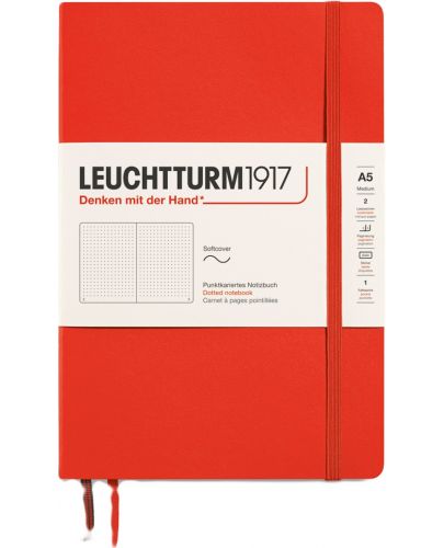 Тефтер Leuchtturm1917 New Colours - А5, страници на точки, Lobster - 1