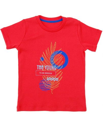 Тениска Zinc - Too young to be serious, червена, 80 cm - 1
