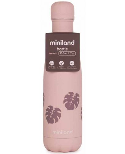Термо бутилка Miniland - Terra, Leaves, 500 ml  - 2