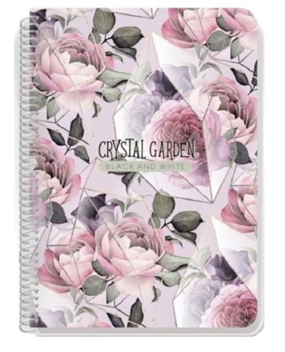 Тетрадка Black&White - Crystal Garden, В5, 140 листа, асортимент - 3