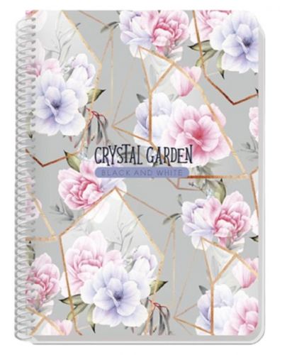 Тетрадка Black&White - Crystal Garden, В5, 140 листа, асортимент - 2