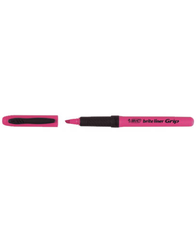 Текстмаркер BIC Brite Liner Grip розов - 1