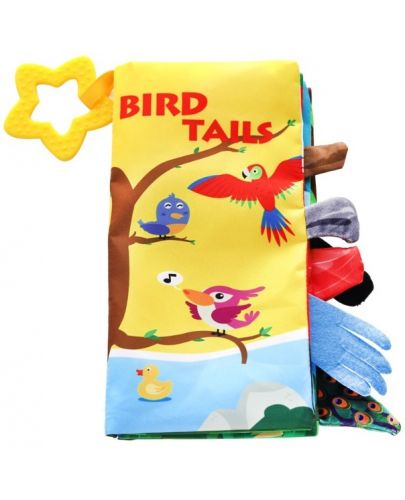 Tекстилна книжка Kikka Boo - Bird Tails, с чесалка - 1