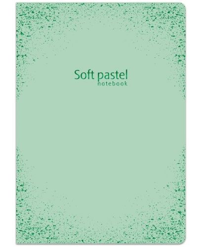 Тетрадка Lastva Soft Pastel - А5, 52 листа, широки редове, с 2 полета, асортимент - 1