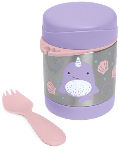 Термо контейнер за храна Skip Hop Zoo- 325 ml, нарвал - 2