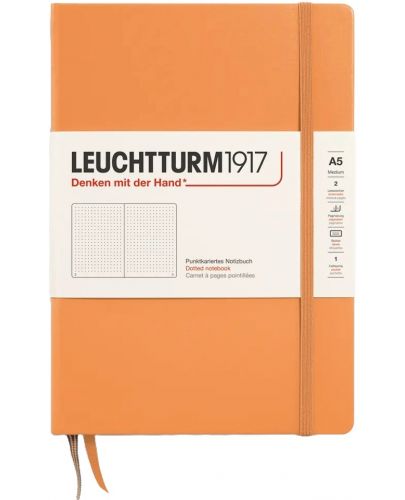 Тефтер Leuchtturm1917 New Colours - А5, страници на точки, Lobster, твърди корици - 1