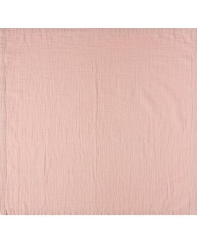 Тензухени пелени Bebe-Jou - Pure Cotton Pink, 70 х 70 cm, 2 броя - 3