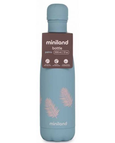 Термо бутилка Miniland - Terra, Palms, 500 ml - 3