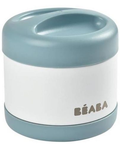 Термос за храна от неръждаема стомана Beaba, Baltic blue/White, 500 ml   - 1