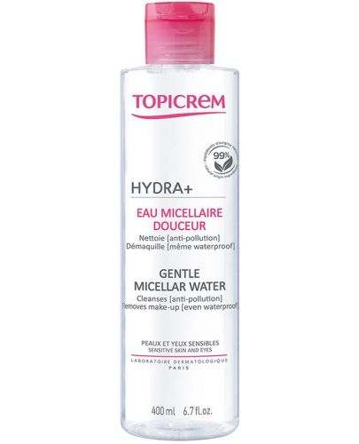 Topicrem Hydra+ Почистващ мицеларен разтвор Gentle, 400 ml - 1