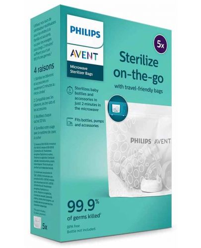 Торбички за микровълнова стерилизация Philips Avent - 5 броя - 6