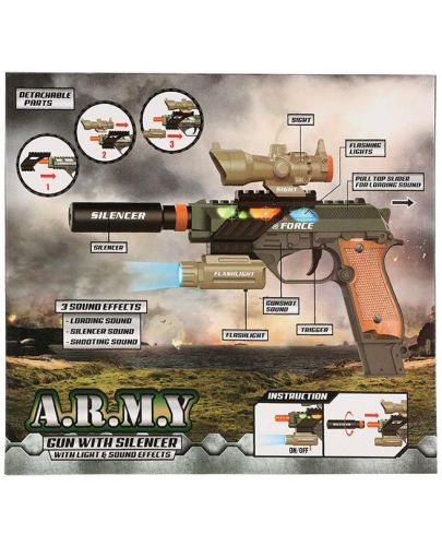 Игрален комплект Toi Toys - Модулен пистолет, със звук и светлина - 4