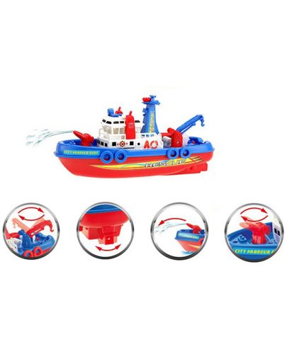 Детска играчка Toi Toys - Спасителна лодка, пръскаща вода - 2