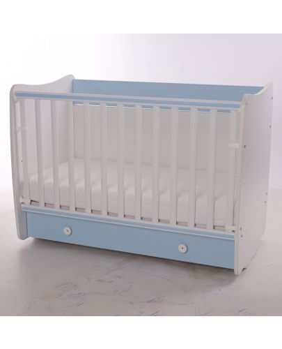 Трансформиращо се легло-люлка Lorelli - Dream, бяло и бебешко синьо, 60 х 120 cm - 6