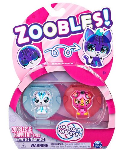 Трасформиращи се топчета Spin Master Zoobles - Meче и куче - 1