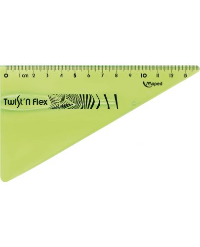 Триъгълник Maped Twist'n Flex - 15 cm, зелен - 2