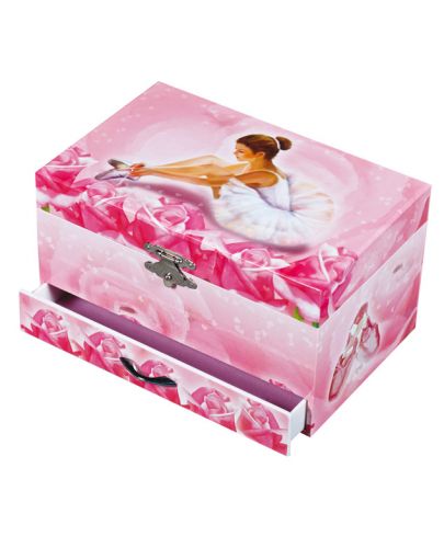 Музикална кутия с чекмедже Trousselier - Розова балерина - 2
