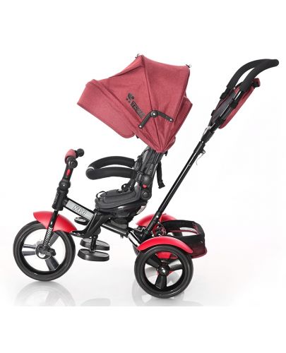 Триколка с въздушни гуми Lorelli - Neo, Red & Black Luxe - 3