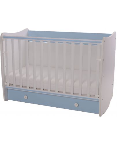 Трансформиращо се легло-люлка Lorelli - Dream, бяло и бебешко синьо, 60 х 120 cm - 1
