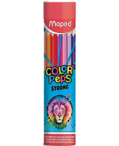 Цветни моливи Maped Color Peps - 24 цвята, в метален тубус - 1