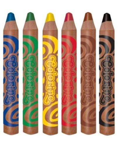 Цветни моливи Colorino Kids – Jumbo, 6 цвята - 1