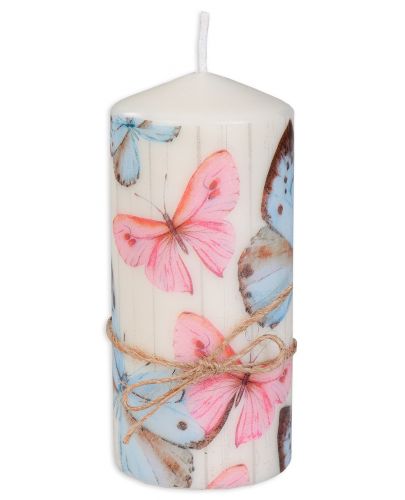 Цветна свещ - Пеперуди, 15 cm - 1