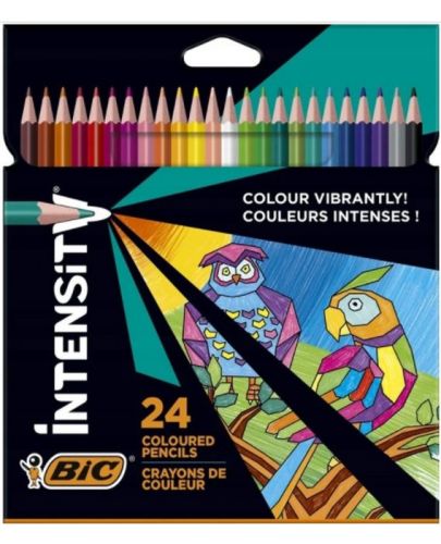 Цветни моливи BIC - Intensity, 24 цвята - 1
