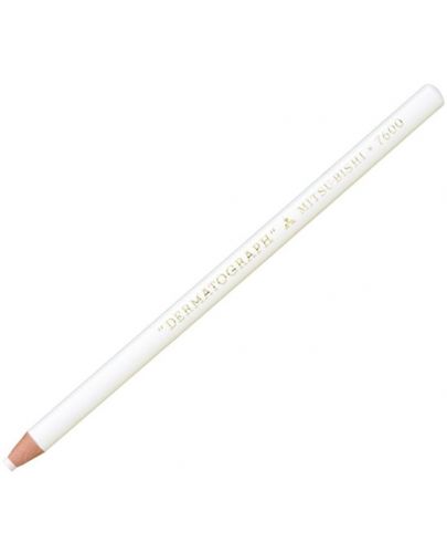 Цветен молив Uni Dermatograph - бял, на маслена основа - 1