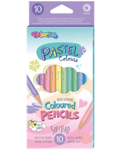 Цветни моливи Colorino Pastel - 10 цвята - 1