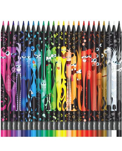 Цветни моливи Maped Color Peps - Monster, 24 цвята - 2