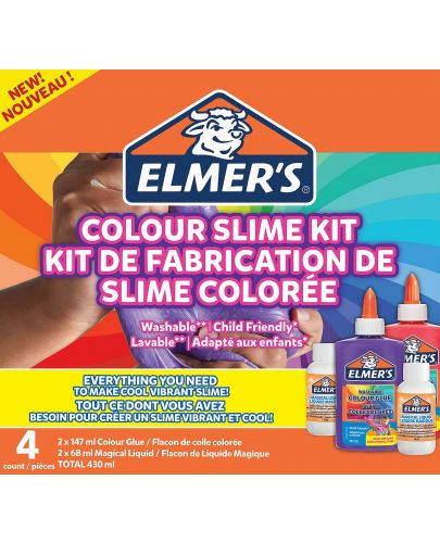 Творчески комплект за слайм Elmer's - Непрозрачни цветове - 2
