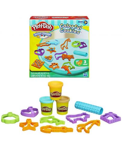 Творчески комплект Hasbro Play-Doh - Направи си цветни бисквитки - 3