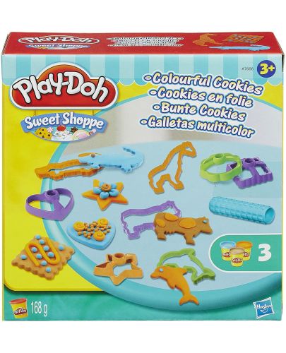 Творчески комплект Hasbro Play-Doh - Направи си цветни бисквитки - 1
