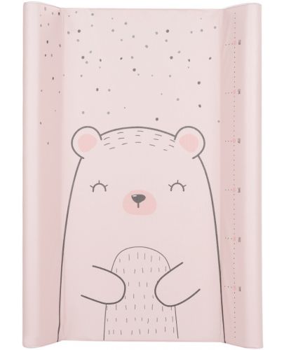 Твърда подложка за повиване KikkaBoo - Bear with me, Pink, 80 х 50 cm - 1