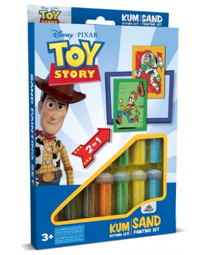 Творчески комплект за оцветяване с пясък Red Castle - Toy Story, с 2 картини - 1