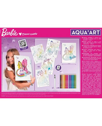 Творчески комплект Maped Creativ - Aqua Art, Barbie - 4