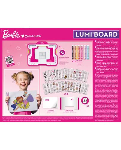 Творчески комплект Maped Creativ - Lumi Board Barbie - 5