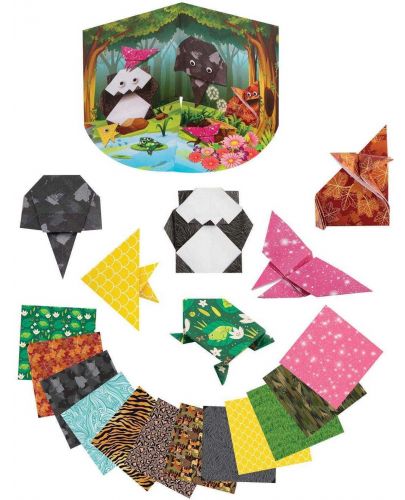 Творчески комплект Grafix - Направи си сам Оригами, 12 животни - 3