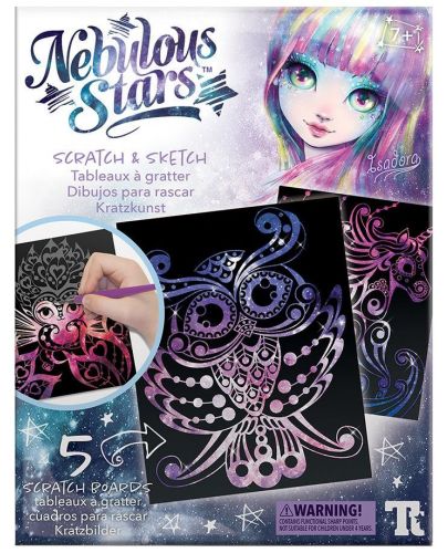 Творчески комплект Nebulous Stars - Скреч карти и шаблони, Изадора - 4